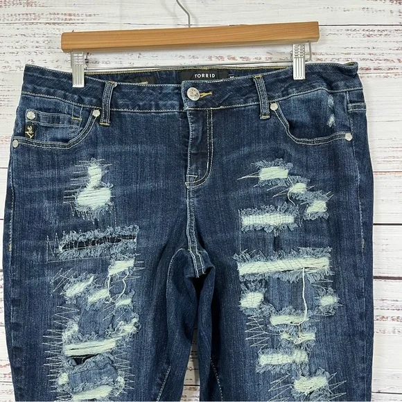 Torrid Premium Distressed Boyfriend Denim Jeans - Picture 2 of 16